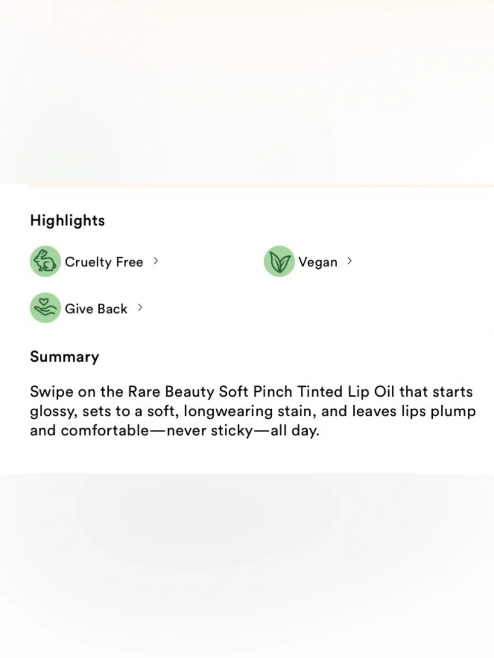 Rare Beauty Tinted Lip Oil, Wonder